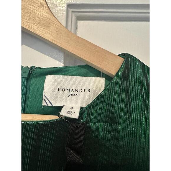 Tuckernuck Emerald Green Lillith Lilith Lurex Midi Dress NWT Small Sold Out - Picture 3 of 3